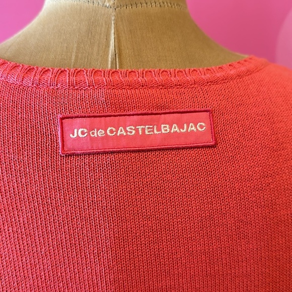 JC de Castelbajac Pink Yellow Bunny Knit Puff Sleeve Dress LooneyTunes - Picture 9 of 13